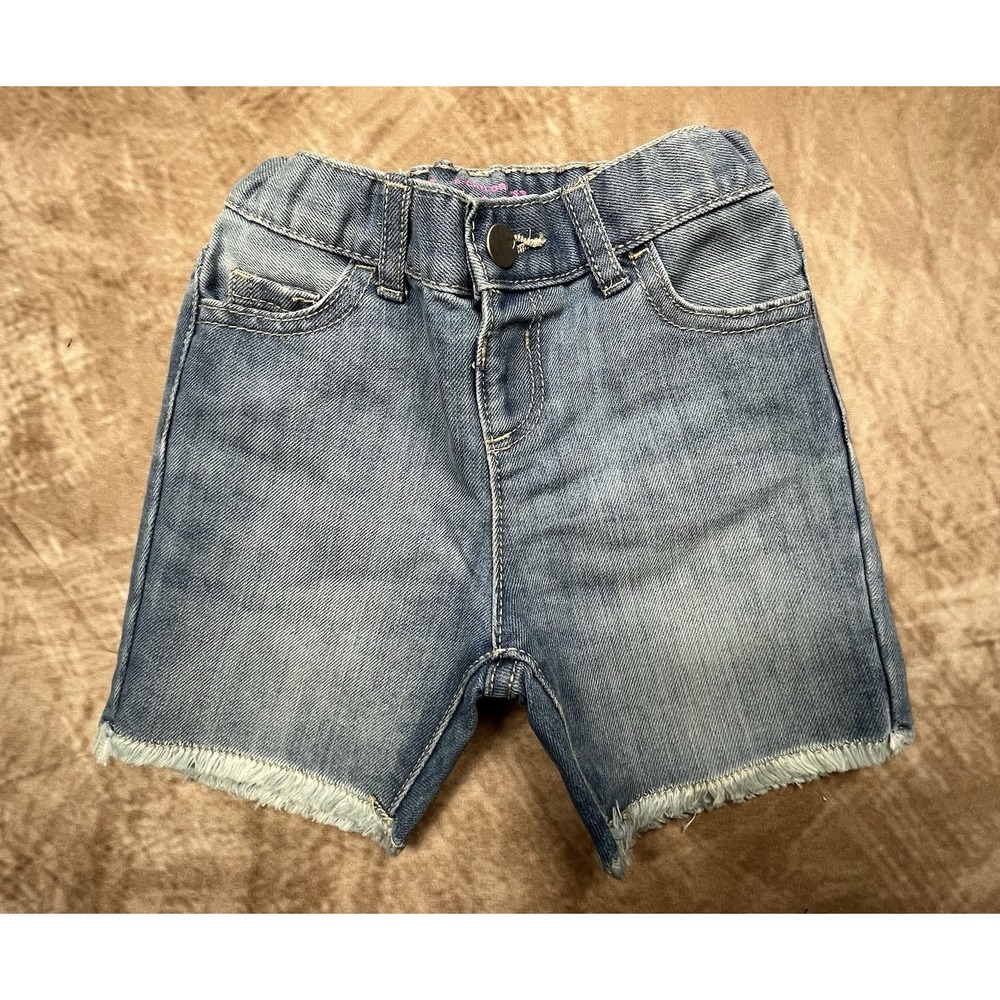 The Children's Palace Blue Denim Shorts With Raw Edge Size 2T
